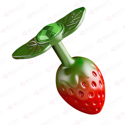 LOCKINK Strawberry Butt Plug With Gemstone
