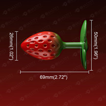 LOCKINK Strawberry Butt Plug With Gemstone