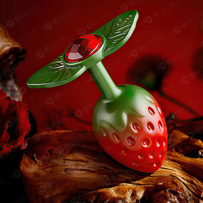 LOCKINK Strawberry Butt Plug With Gemstone
