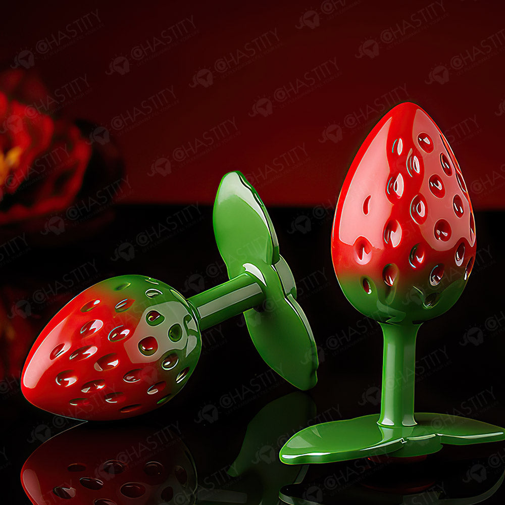 LOCKINK Strawberry Butt Plug With Gemstone