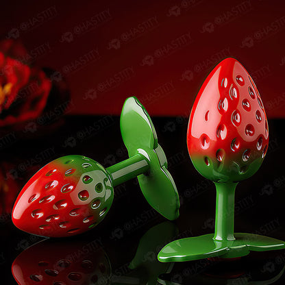 LOCKINK Strawberry Butt Plug With Gemstone