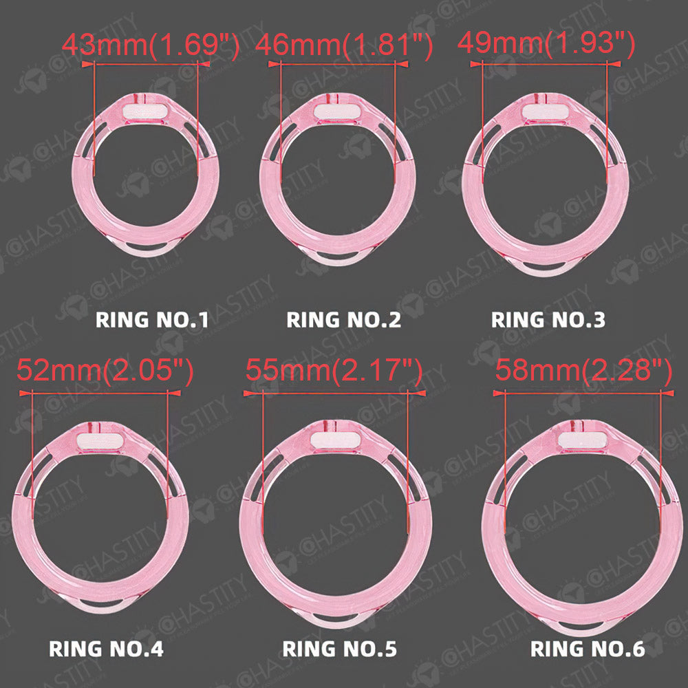 Stretchable Spring Loaded See-Through Chastity Cage