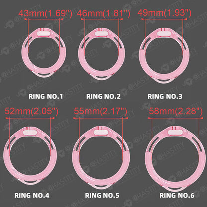 Stretchable Spring Loaded See-Through Chastity Cage