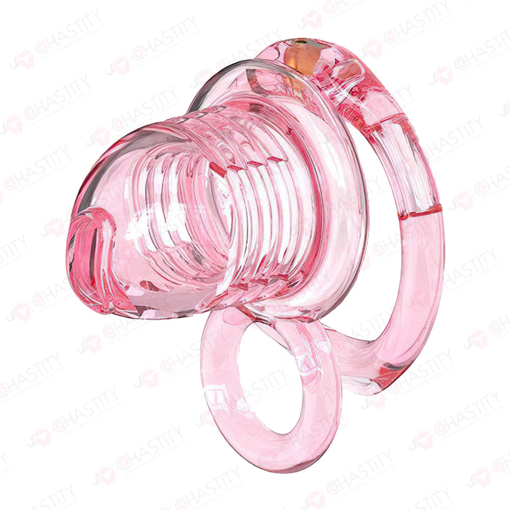 Stretchable Spring Loaded See-Through Chastity Cage
