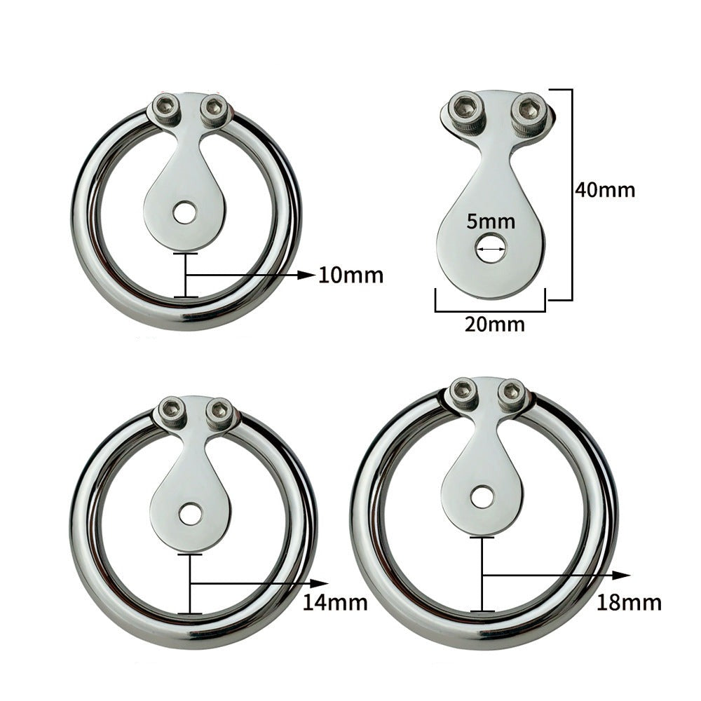 Compact Urethral Inverted Chastity Cage with Secure Belt - 3 Styles