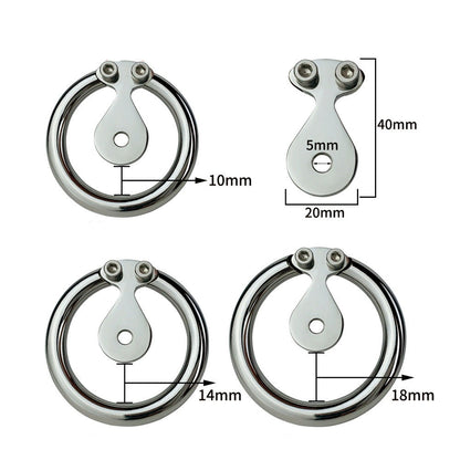 Compact Urethral Inverted Chastity Cage with Secure Belt - 3 Styles