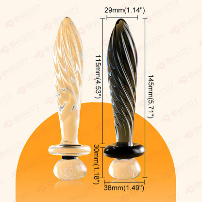 Threaded Glass Anal Plug