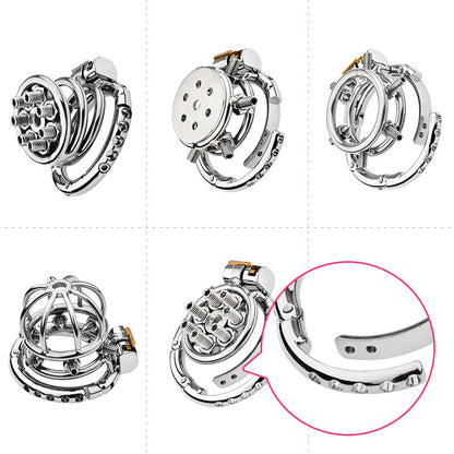 Tortured In Chastity - Spiked Series (Adjustable Hinged Ring)