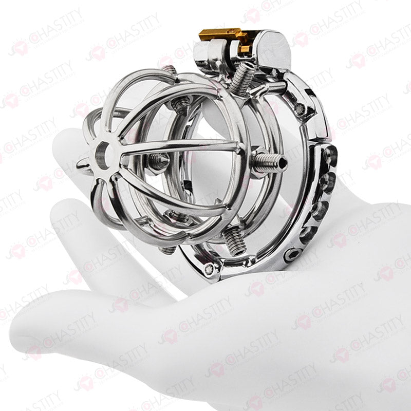 Tortured In Chastity - Spiked Series (Adjustable Hinged Ring)