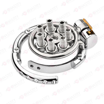 Tortured In Chastity - Spiked Series (Adjustable Hinged Ring)