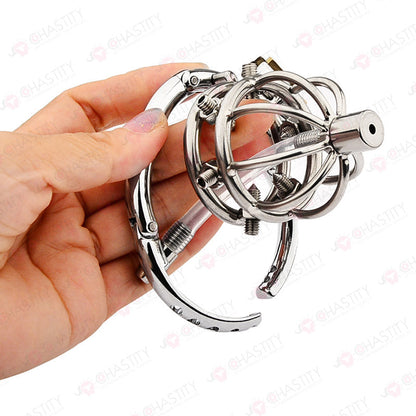 Tortured In Chastity - Spiked Series (Adjustable Hinged Ring)