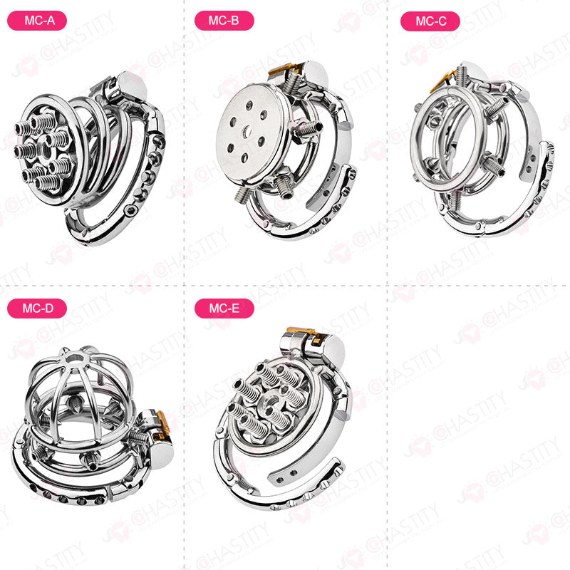 Tortured In Chastity - Spiked Series (Adjustable Hinged Ring)