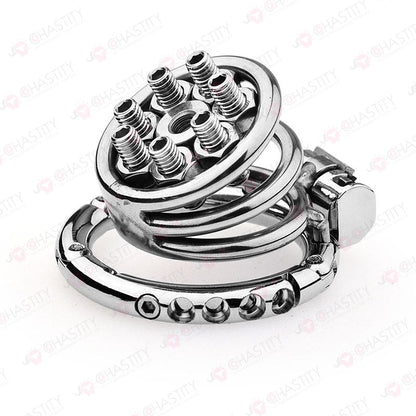 Tortured In Chastity - Spiked Series (Adjustable Hinged Ring)