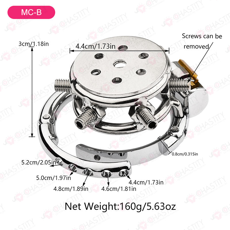 Tortured In Chastity - Spiked Series (Adjustable Hinged Ring)