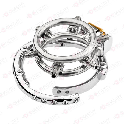 Tortured In Chastity - Spiked Series (Adjustable Hinged Ring)