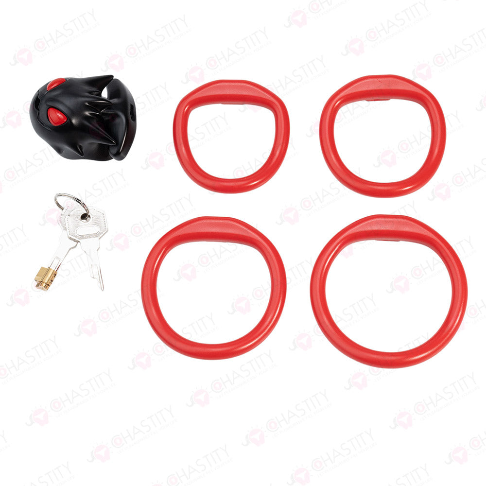 Troublemaker Imp Black Plastic Chastity Cage