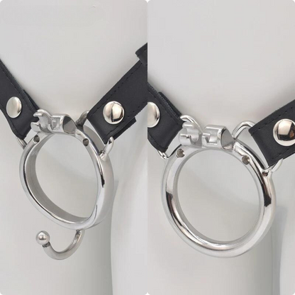Spiked Chastity Cage For Men with Straps
