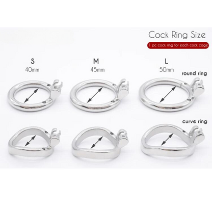 Stainless Steel Chastity Cage with Silicone Urethral Catheter