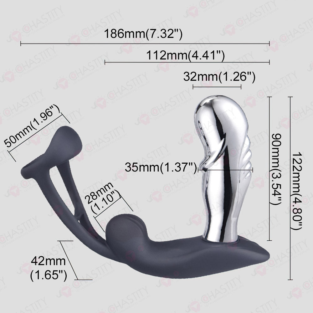 Vibration & Electric Shock Remote Control Prostate Massager