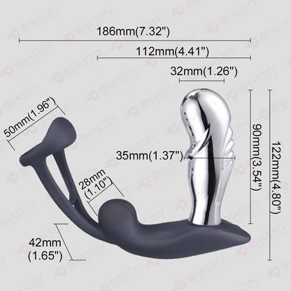 Vibration & Electric Shock Remote Control Prostate Massager