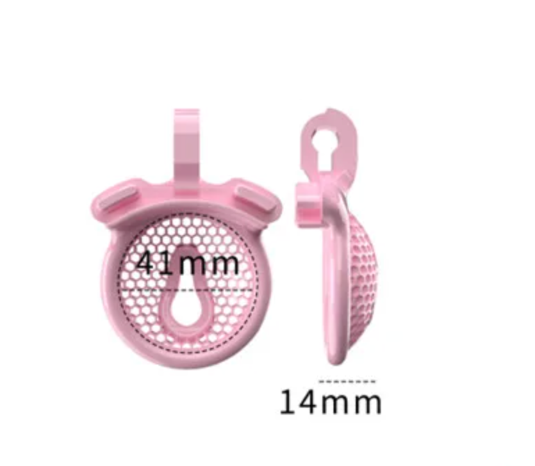 Pussy Shape Flat Pink Chastity Cage