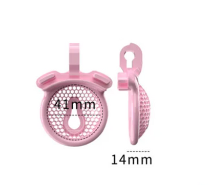 Pussy Shape Flat Pink Chastity Cage