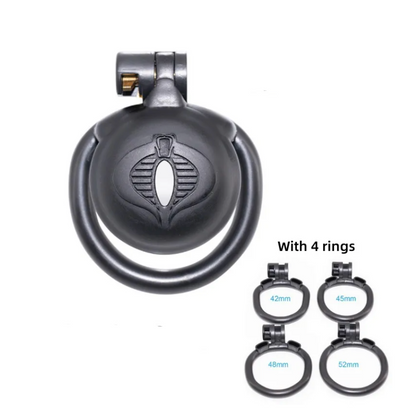 Mamba Chastity Cage Set with 4 Rings