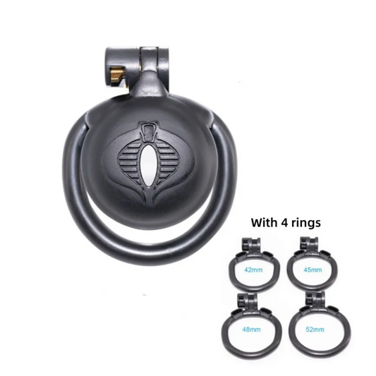 Mamba Chastity Cage Set with 4 Rings