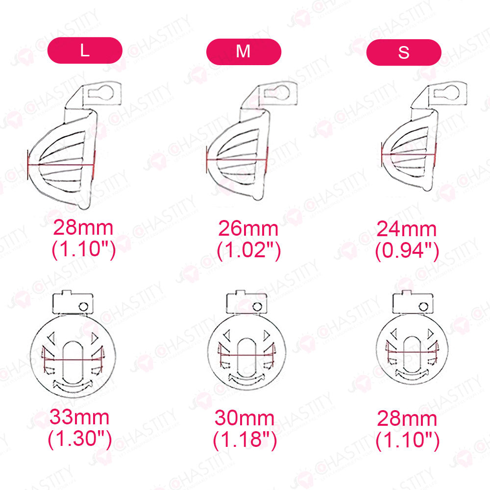 Wearable Ring With Hook Narrow Chastity Cage