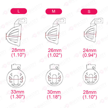 Wearable Ring With Hook Narrow Chastity Cage