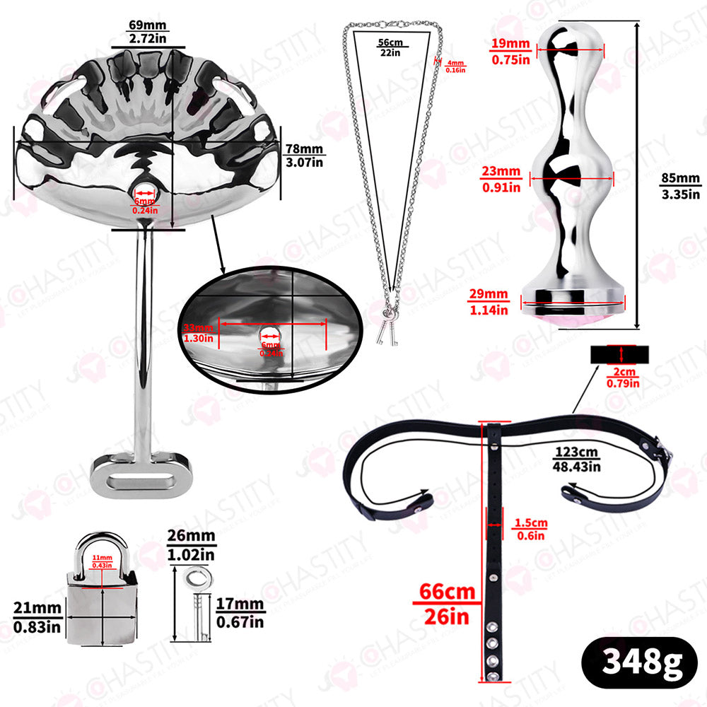 Wearable Sissy Metal Shell Invisible Chastity Cage