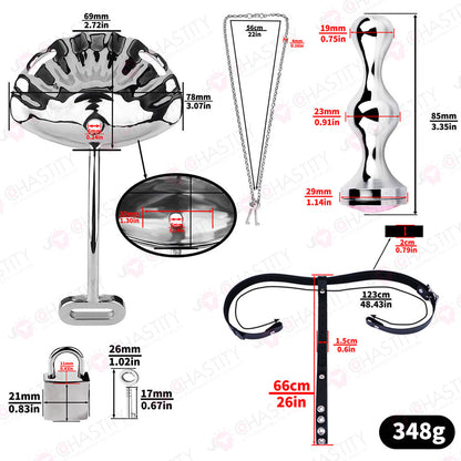 Wearable Sissy Metal Shell Invisible Chastity Cage