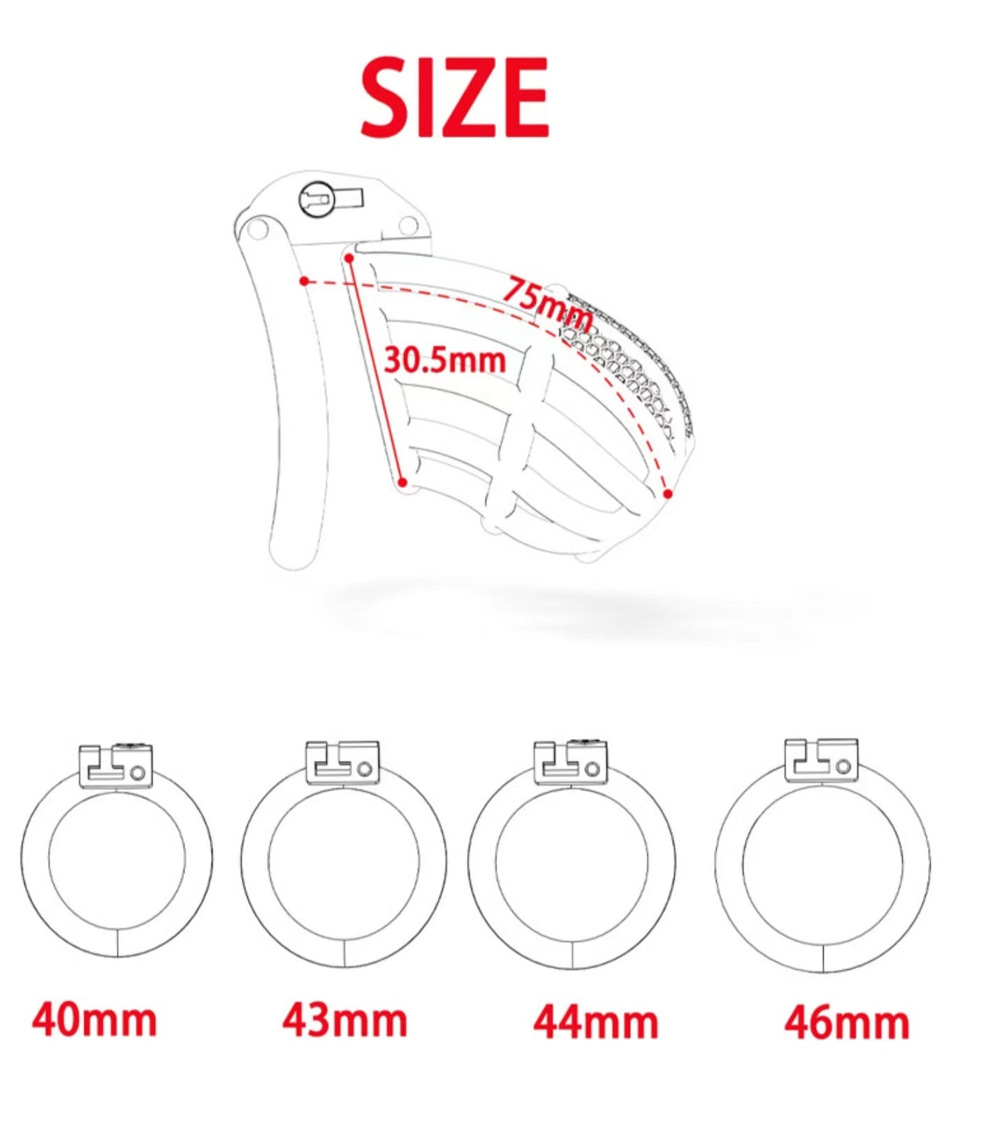 Mesh Honeycomb Chastity Lock