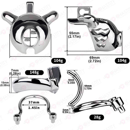 Weighted Chastity Cage Training (Removable PA)