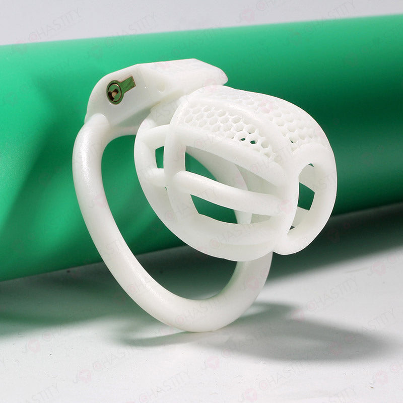 White Chastity Cage