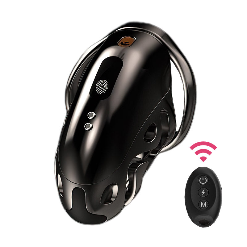 Remote Control Electric Shock Chastity Cage (3 Rings)