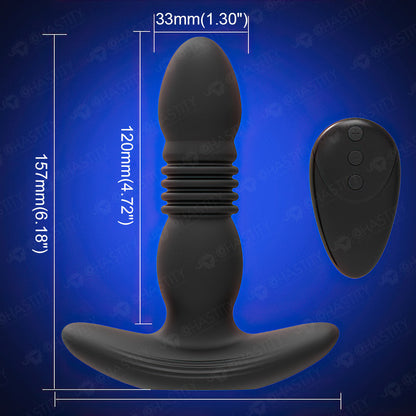 Wireless Remote Vibrating & Telescopic Butt Plug