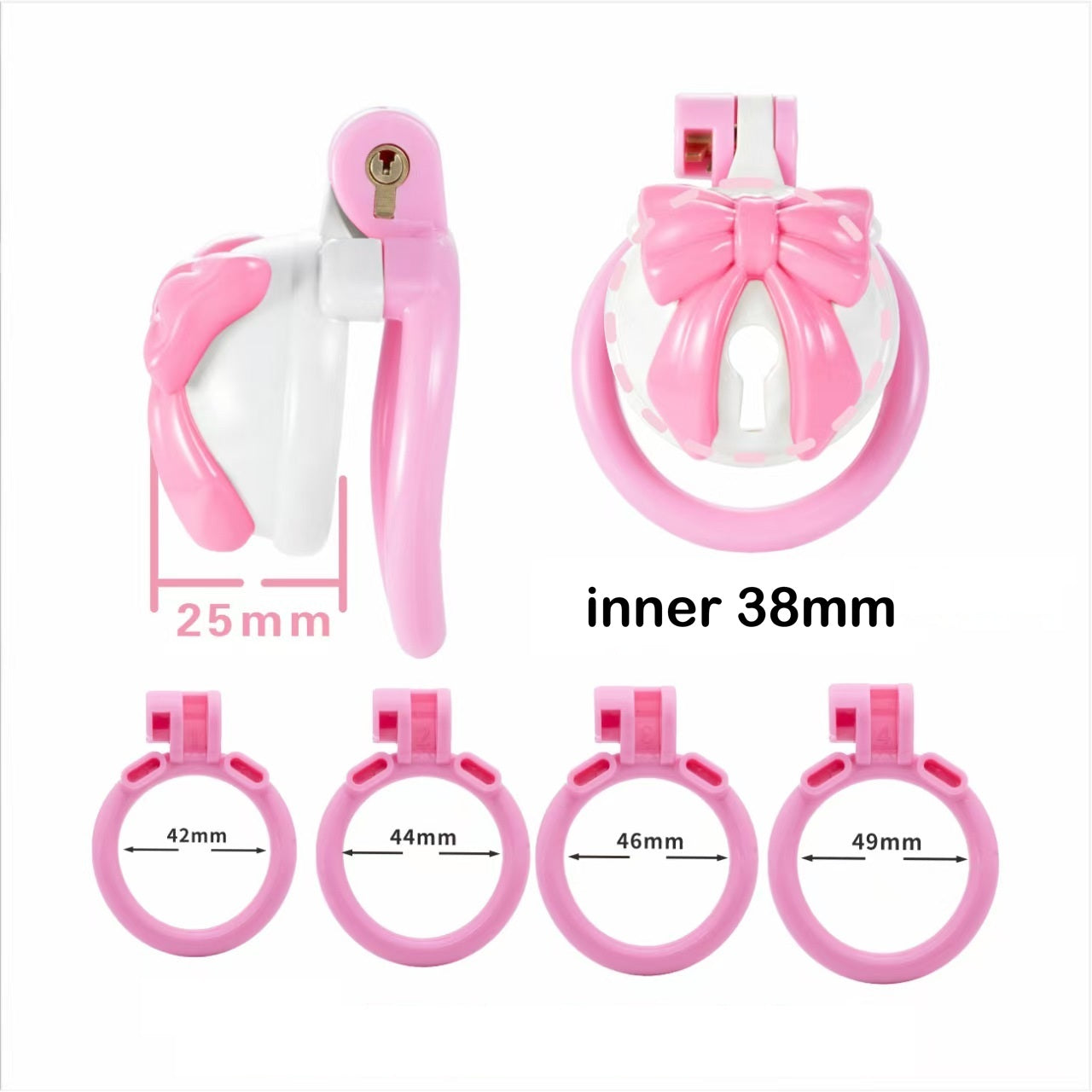 Bell Bow ABS Chastity Cage