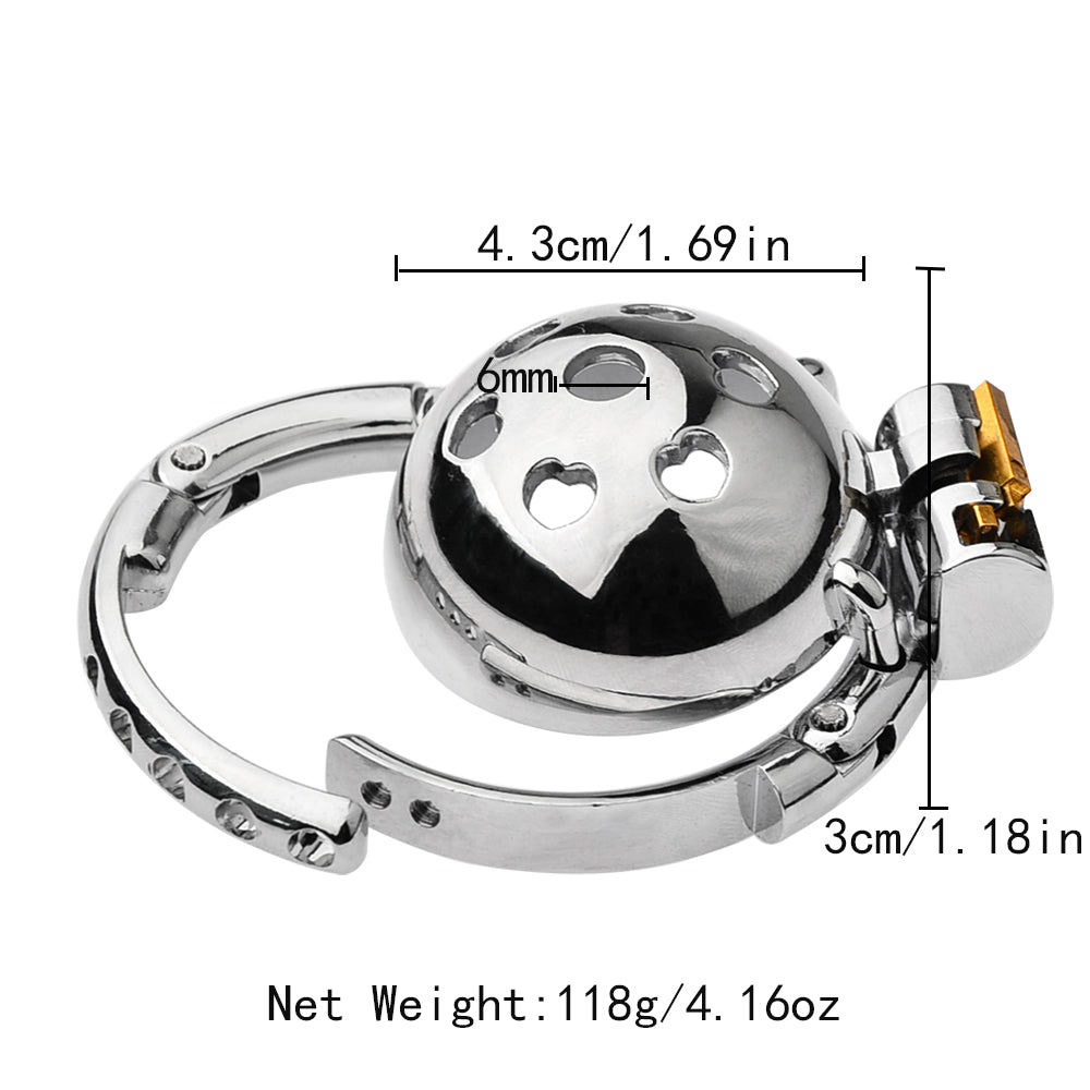 Adjustable Bell Flat Chastity Cage -4