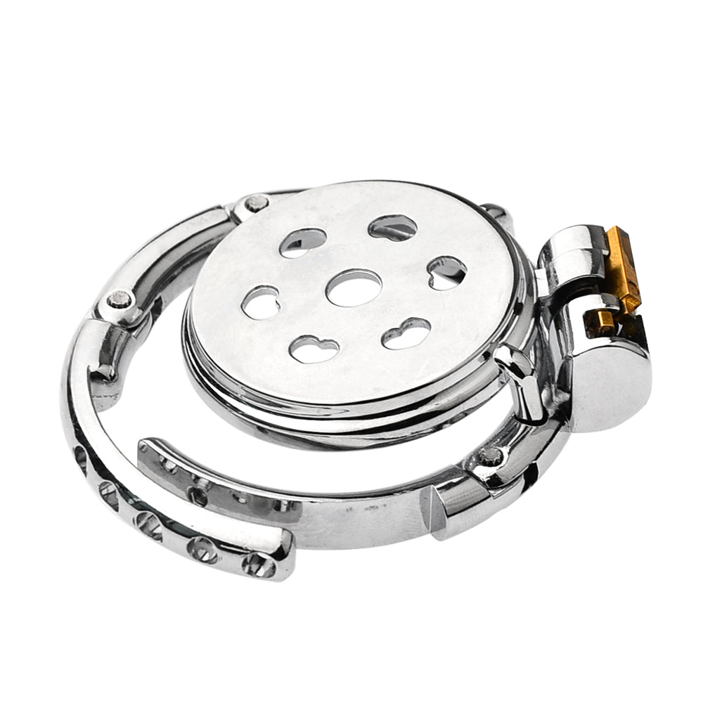 Adjustable Heart Shaped Flat Chastity Cage - 1
