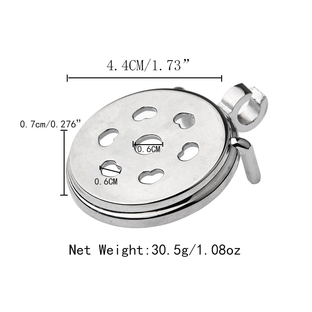 Adjustable Heart Shaped Flat Chastity Cage - 3