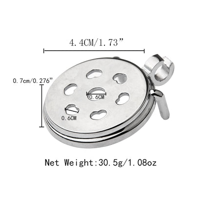 Adjustable Heart Shaped Flat Chastity Cage - 3