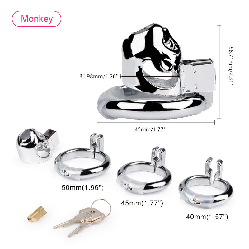 Animal Chastity Cage (3 Rings)