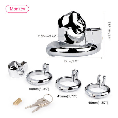 Animal Chastity Cage (3 Rings)