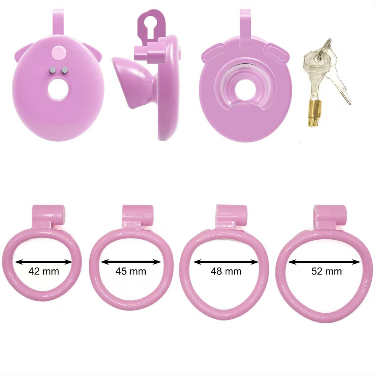 App-Controlled Vibrating Flat Chastity Cage