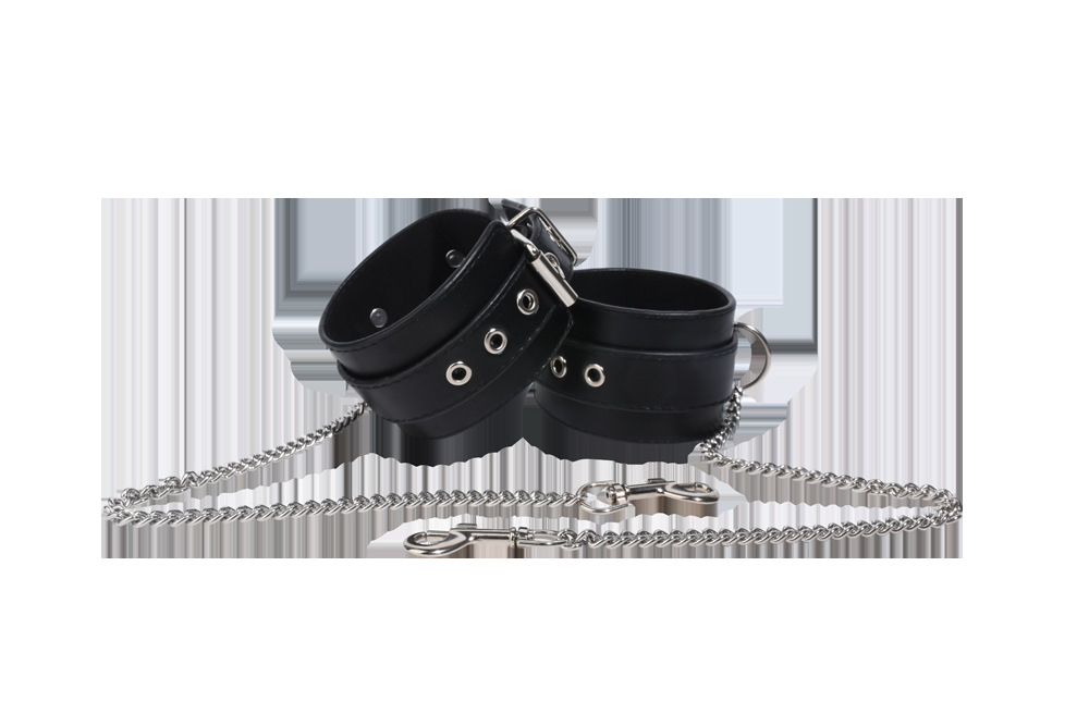 Men's Leather Bondage Corset Sexy Metal Harness for Adult Fetish Play