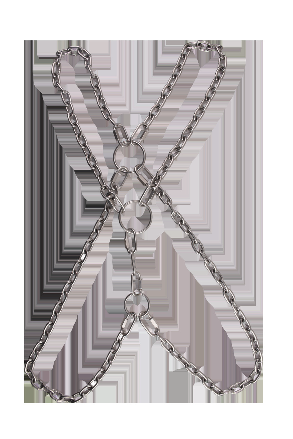 Men's Leather Bondage Corset Sexy Metal Harness for Adult Fetish Play