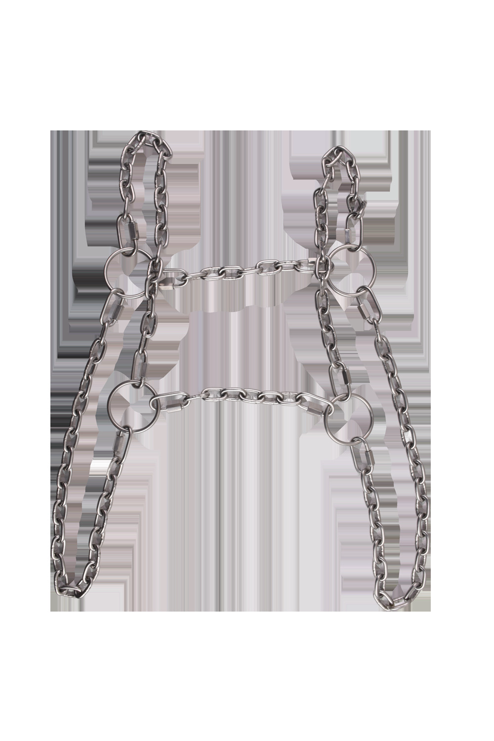 Men's Leather Bondage Corset Sexy Metal Harness for Adult Fetish Play