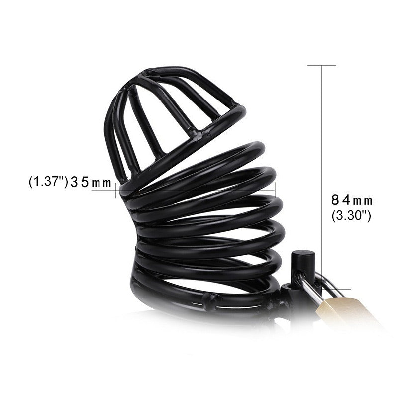 Black Chastity Device (3 Rings)