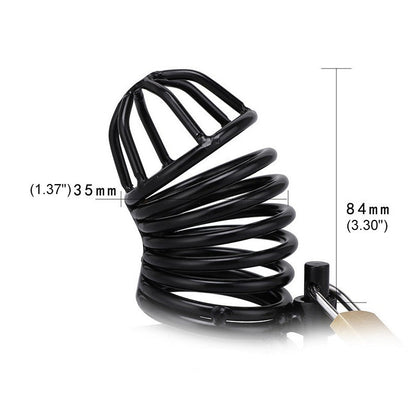 Black Chastity Device (3 Rings)